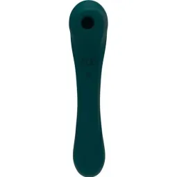ALIVE Vibrator in Blaugrün, Vorderansicht, mit Saugfunktion und 10 Modi