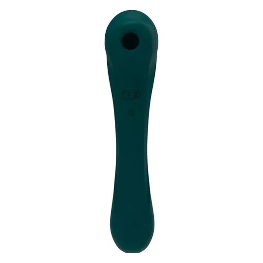 ALIVE Vibrator in Blaugrün, Vorderansicht, mit Saugfunktion und 10 Modi