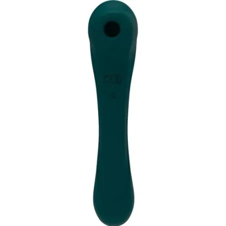 ALIVE Vibrator in Blaugrün, Vorderansicht, mit Saugfunktion und 10 Modi