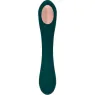 Vibratore ALIVE blu-verde vista frontale con suzione e 10 modalità