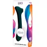 Vibromasseur ALIVE bleu-vert vue avant avec succion clitoridienne et 10 modes