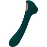 Vibromasseur ALIVE bleu-vert vue avant avec succion clitoridienne et 10 modes