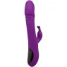 Vibromasseur lapin violet silencieux chauffant ALIVE - vue de face du jouet en silicone