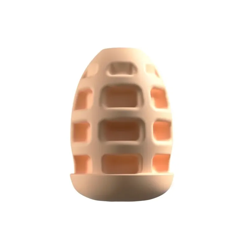 Mini masturbateur anal compact Alive couleur chair vue avant design portable