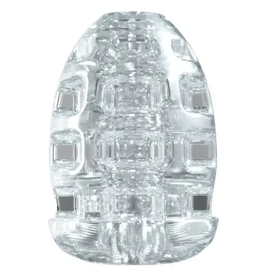 Mini masturbatore trasparente ALIVE, giocattolo sessuale portatile, texture interna, 8,5 cm.