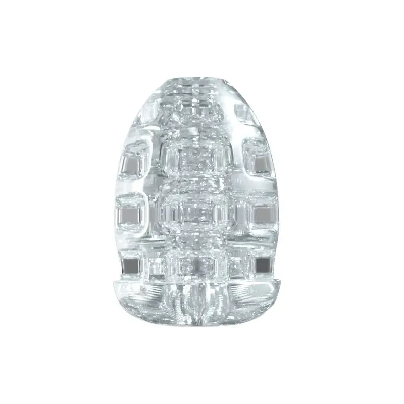 Mini masturbatore trasparente ALIVE, giocattolo sessuale portatile, texture interna, 8,5 cm.