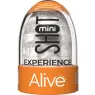 Mini masturbatore trasparente ALIVE, giocattolo sessuale portatile, texture interna, 8,5 cm.
