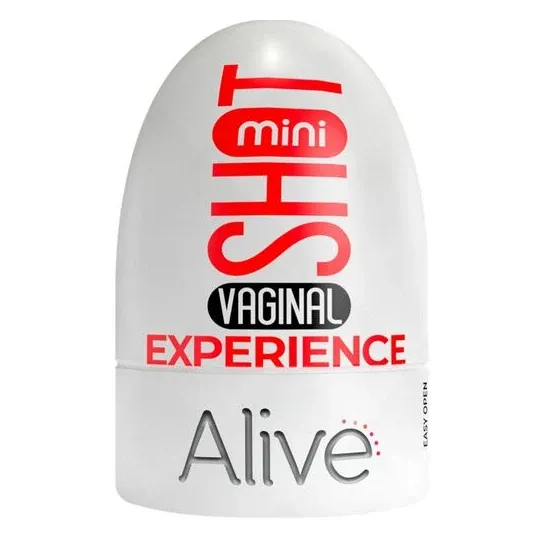 Mini masturbatore compatto ALIVE colore carne, giocattolo sessuale portatile per uomo
