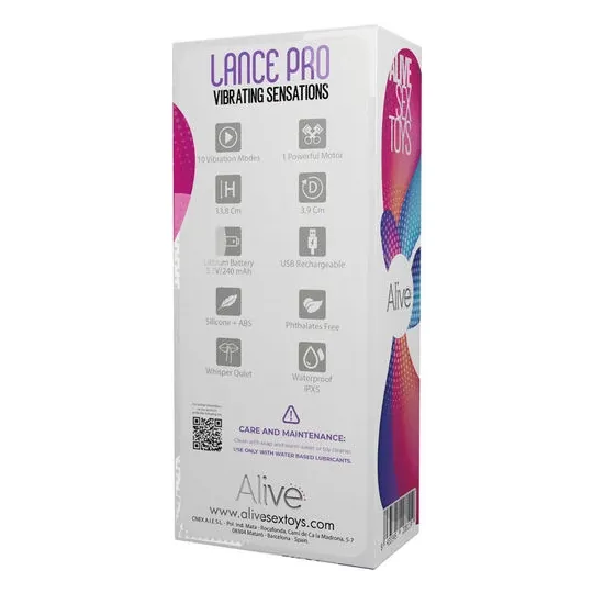 Stimulateur anal rechargeable rose ALIVE 10 modes silicone vue avant