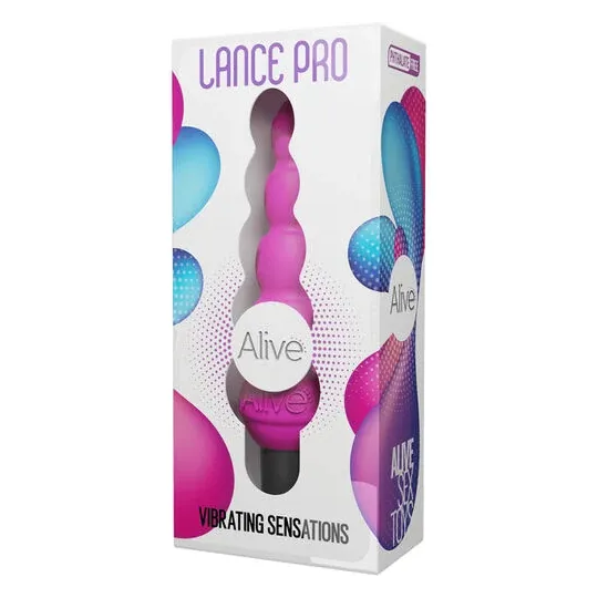 Stimulateur anal rechargeable rose ALIVE 10 modes silicone vue avant