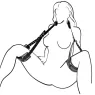 Adjustable leg restraint in black synthetic leather ALIVE with carabiners for BDSM bondage
