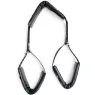 Adjustable leg restraint in black synthetic leather ALIVE with carabiners for BDSM bondage