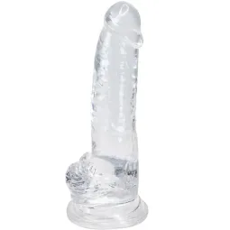 Dildo realistico trasparente ALIVE 20,6 cm con vene per penetrazione