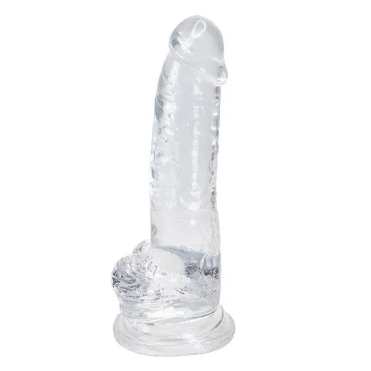 Transparent realistic dildo ALIVE 20.6 cm with veins for penetration