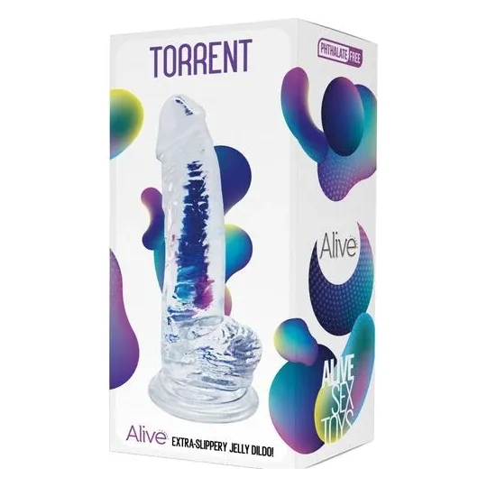 Transparenter realistischer Dildo ALIVE 20,6 cm mit Adern für Penetration