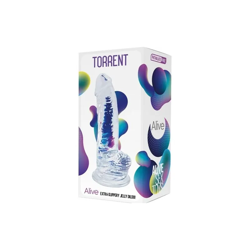 Transparenter realistischer Dildo ALIVE 20,6 cm mit Adern für Penetration