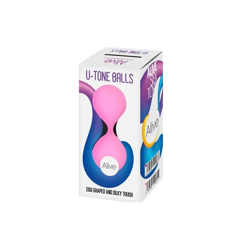 Palle Kegel ALIVE U-TONE in silicone viola, 18 cm, tonificazione pavimento pelvico