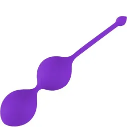 ALIVE violet silicone geisha balls for pelvic floor exercise - 18 cm length, waterproof IPX8