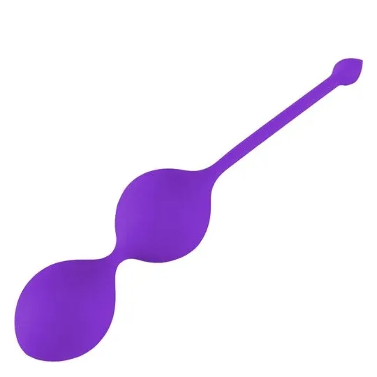 ALIVE violet silicone geisha balls for pelvic floor exercise - 18 cm length, waterproof IPX8