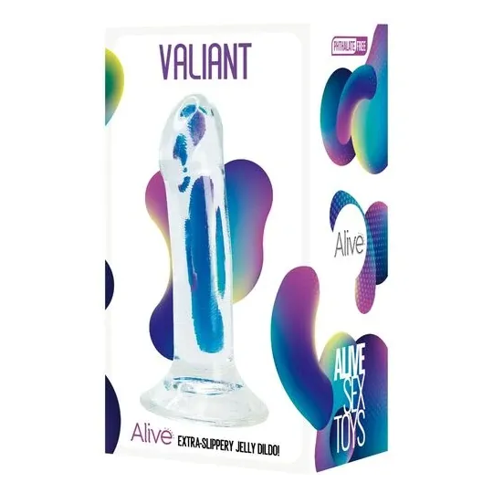 Gode réaliste transparent 16 cm ALIVE - jouet pénis transparent avec détails réalistes pour plaisir vaginal et anal