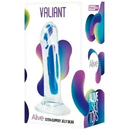 Dildo realistico trasparente 16 cm ALIVE - fallo trasparente con dettagli realistici per piacere vaginale e anale
