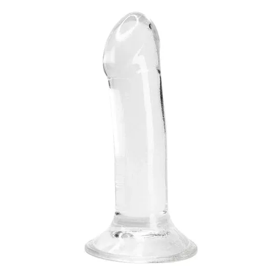 Clear realistic dildo 16 cm ALIVE - transparent penis toy with veins and head for vaginal and anal pleasure