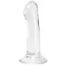 Clear realistic dildo 16 cm ALIVE - transparent penis toy with veins and head for vaginal and anal pleasure