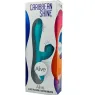 G-spot vibrator with suction ALIVE sky blue - overview, ergonomic curve