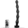 Analperlen ALL BLACK 41,5 cm aus PVC, schwarz, mit abgestuften Größen für progressive Dehnung.