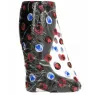 Botte de fisting géante souple ALL BLACK en TPR noir, sextoy anal large 31 cm - vue de face