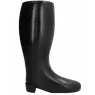 Großer weicher Fisting-Stiefel ALL BLACK aus schwarzem TPR, Anal-Sextoy 31 cm - Frontansicht