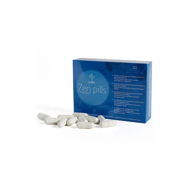 [ { "fr": "Boîte de 30 gélules 500 COSMETICS Zen Pills anti-anxiété naturelle – paquet vert et blanc", "de": "500 COSMETICS Zen 