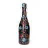 Plug anale bottiglia champagne nero ALL BLACK 39,5 cm - vista frontale del giocattolo anale