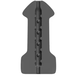 Male masturbator Hook Up ALL BLACK 17 cm black - sex toy for men design