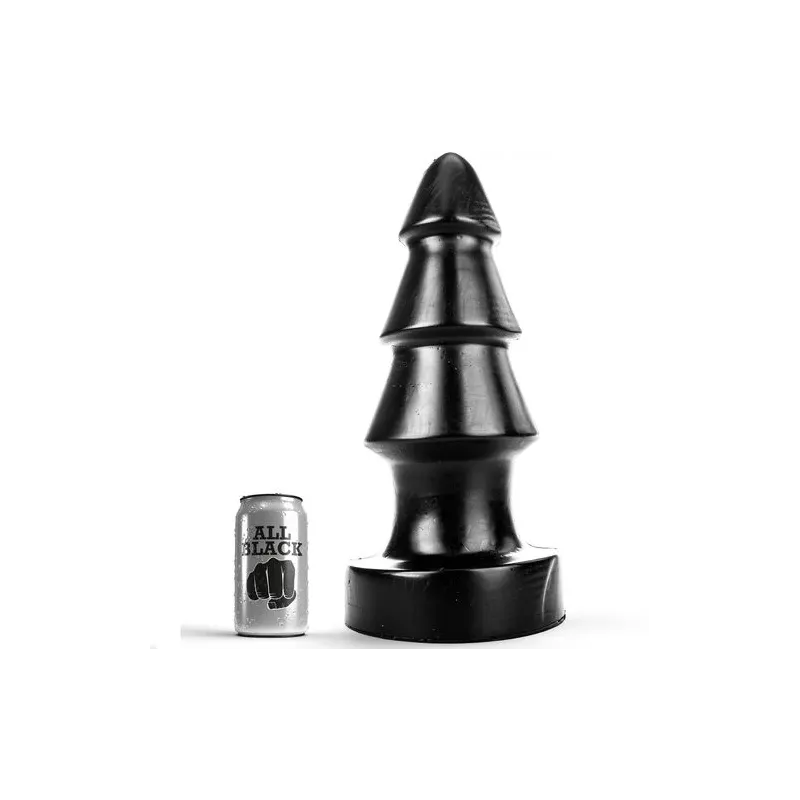 Plug anal géant sapin de Noël 40 cm All Black - vue d'ensemble