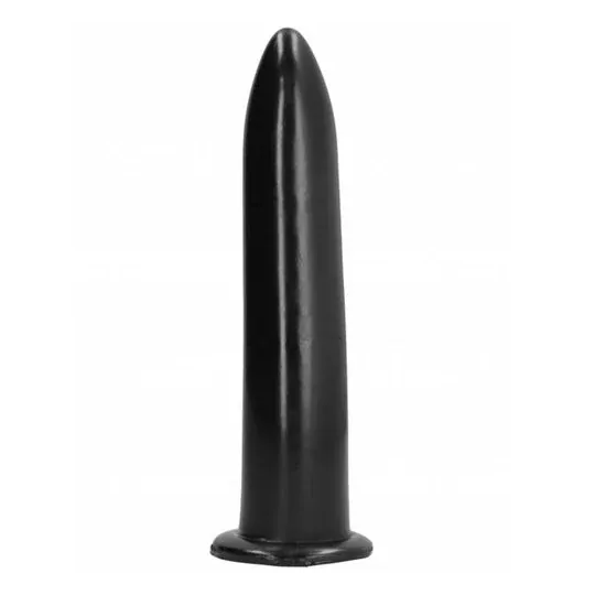 Black anal and vaginal dilator 20 cm smooth pointed tip ALL BLACK sex toy
