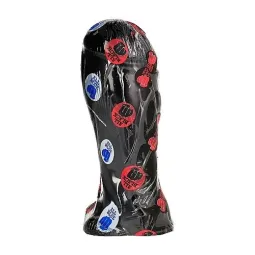 Dildo nero 22 cm punta larga ALL BLACK in PVC ipoallergenico