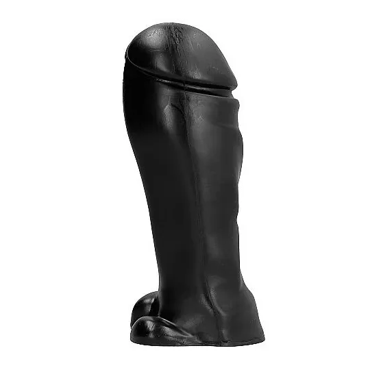 Consolador negro 22 cm punta ancha ALL BLACK de PVC hipoalergénico