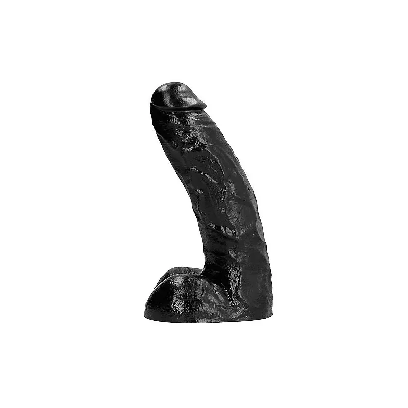 Dildo nero PVC 25,5 cm ALL BLACK - giocattolo sessuale per adulti per ano e vagina
