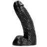 Black PVC dildo 25.5 cm ALL BLACK - adult sex toy for anal and vaginal play