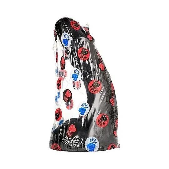 Gode point G incurvé noir 28 cm en PVC par ALL BLACK pour stimulation anale ou vaginale