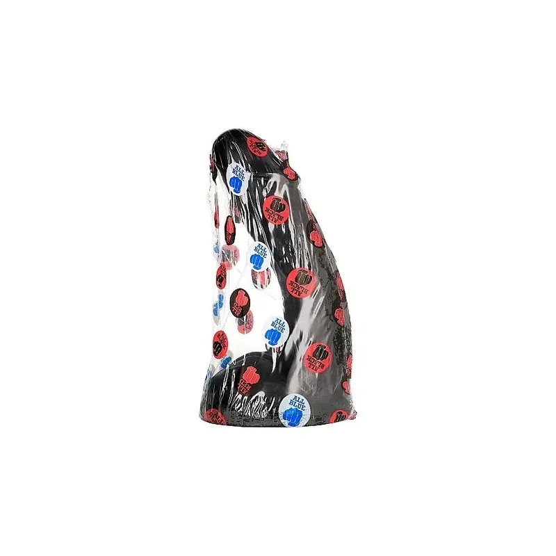 Consolador curvo punto G negro 28 cm PVC de ALL BLACK para estimulación anal o vaginal