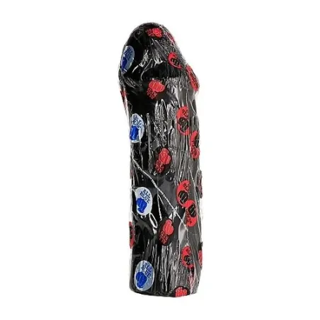 Dildo ALL BLACK nero 28 cm, inserimento totale senza testicoli, giocattolo sessuale in PVC - vista frontale