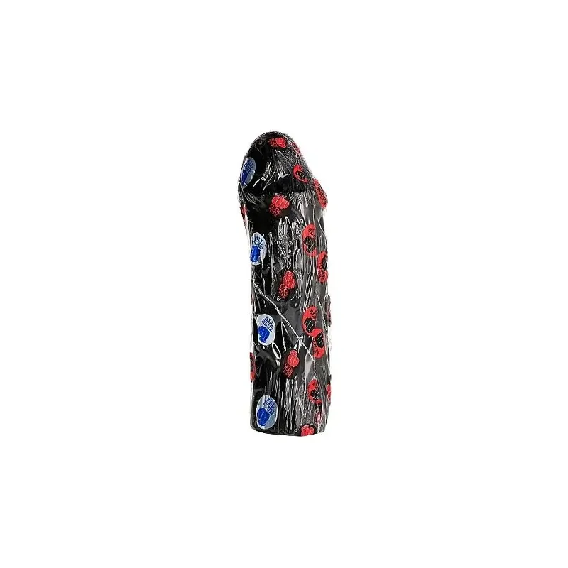Dildo ALL BLACK nero 28 cm, inserimento totale senza testicoli, giocattolo sessuale in PVC - vista frontale
