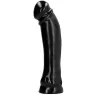 Gode noir PVC 33 cm ALL BLACK, jouet sexuel droit pour usage vaginal et anal, emballage transparent