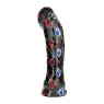 Dildo nero PVC 33 cm ALL BLACK, asta dritta per uso vaginale e anale, confezione trasparente