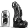Realistic black dildo 17 cm ALL BLACK waterproof - soft flexible hypoallergenic sex toy