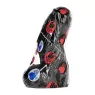 Gode réaliste noir 17 cm ALL BLACK imperméable - dildo souple et flexible hypoallergénique