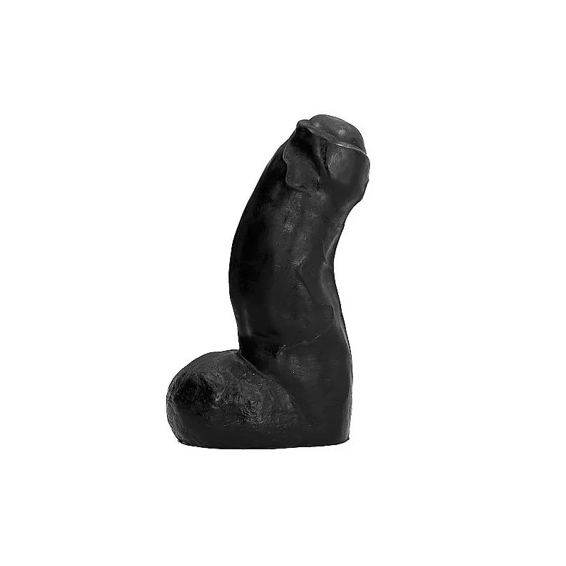 Realistischer schwarzer Dildo 17 cm ALL BLACK wasserdicht - weich und flexibel hypoallergen