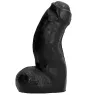 Realistic black dildo 17 cm ALL BLACK waterproof - soft flexible hypoallergenic sex toy